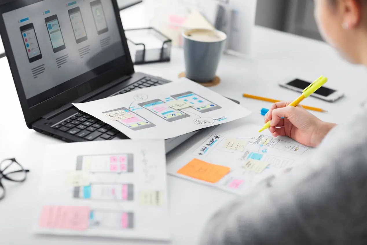 Web Designer Working